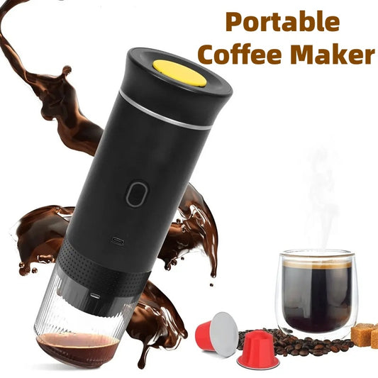 Portable Coffee Espresso Maker Machine (Black)